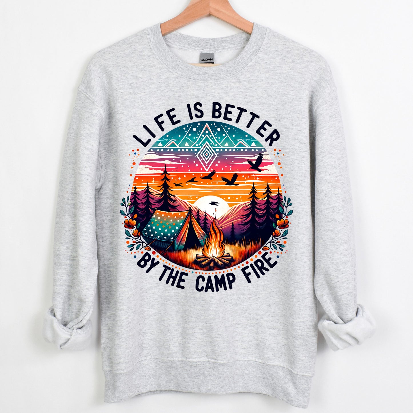 Life is Better by the Campfire Long Sleeve Crew