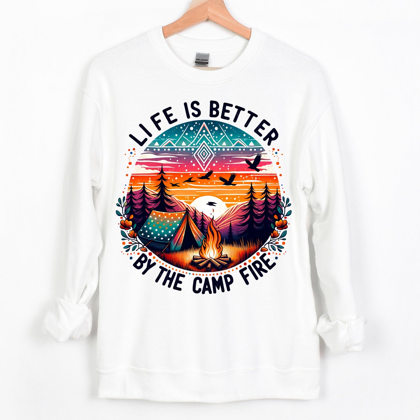 Life is Better by the Campfire Long Sleeve Crew