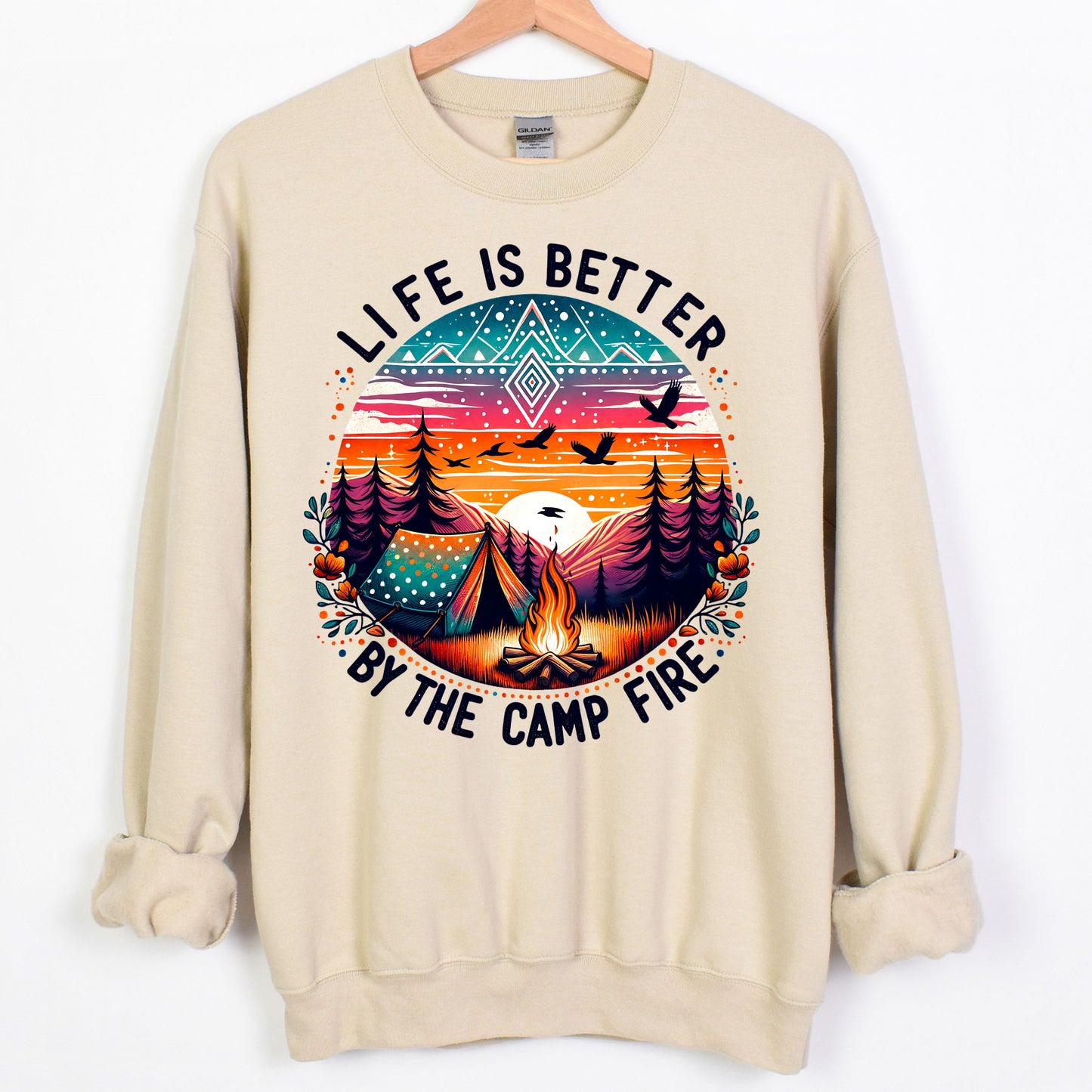 Life is Better by the Campfire Long Sleeve Crew