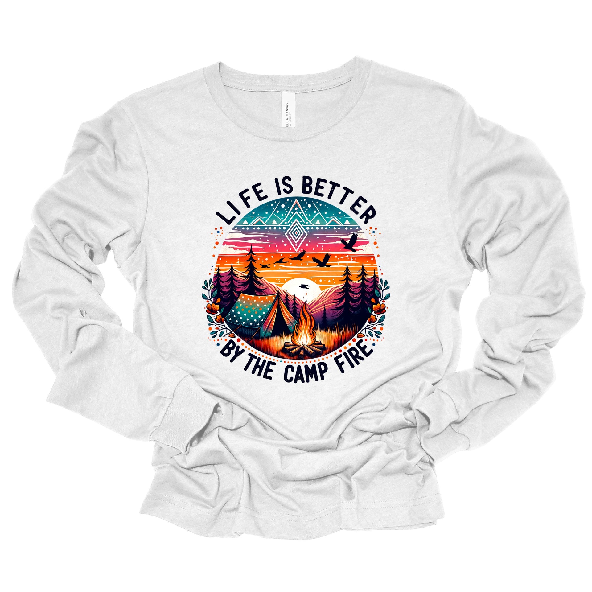 Premium Vector | Life is better at the campfire