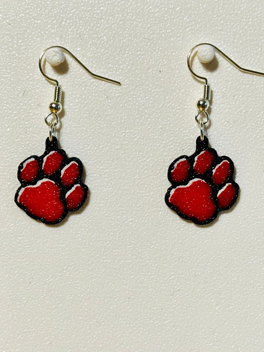 Wildcat Paw Dangle Earrings